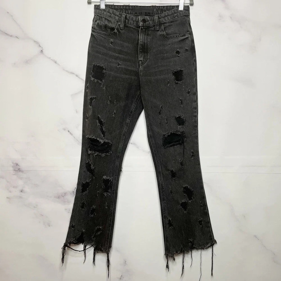 Denim x Alexander Wang Grind Grey Scratch Jeans - Picture 3 of 13